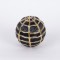 DECORATION BALL, POLYRESIN, BLACK - GOLD, 10.7x10.7x10.9cm 752-28615