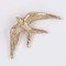 WALL DECOR, SWALLOW, GOLD, 15.2x8x2cm 755-10086