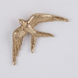 WALL DECOR, SWALLOW, GOLD, 17x8.8x2cm 755-10087 WALL DECOR, SWALLOW, GOLD, 17x8.8x2cm 755-10087