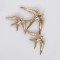 WALL DECOR, SWALLOWS, GOLD, 30.3x18.5x2.8cm 755-10089