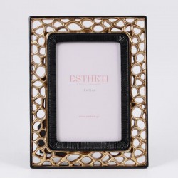 TABLE PHOTO FRAME (10x15), POLYRESIN, BLACK - GOLD, 16.8x21.8x1.5cm 756-12183 TABLE PHOTO FRAME (10x15), POLYRESIN, BLACK - GOLD, 16.8x21.8x1.5cm 756-12183