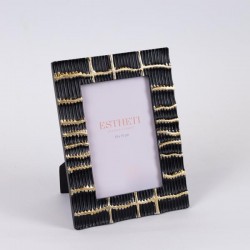 TABLE PHOTO FRAME (10x15), POLYRESIN, BLACK - GOLD, 15.7x20.7x1.5cm 756-12185 TABLE PHOTO FRAME (10x15), POLYRESIN, BLACK - GOLD, 15.7x20.7x1.5cm 756-12185