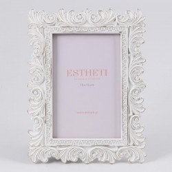 TABLE PHOTO FRAME (10x15), POLYRESIN, WHITE, 16x21x1.7cm 756-12199 TABLE PHOTO FRAME (10x15), POLYRESIN, WHITE, 16x21x1.7cm 756-12199