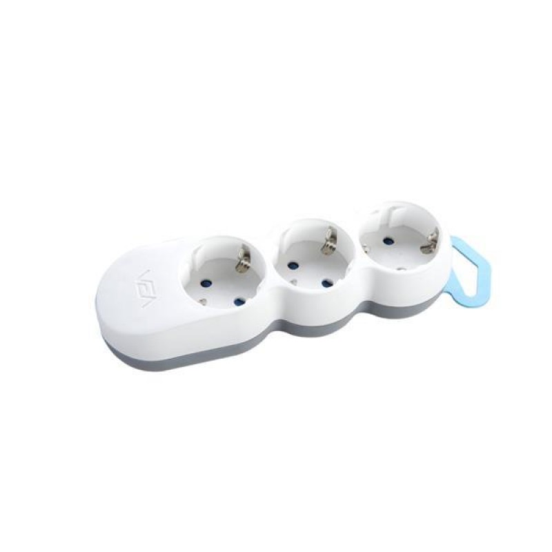 SOCKET 3 SCHUKO HOLES CABLE OVAL 3X1,5mm EXTENSION 1,5m WITH SHUTTER PROTECTION 147-62400