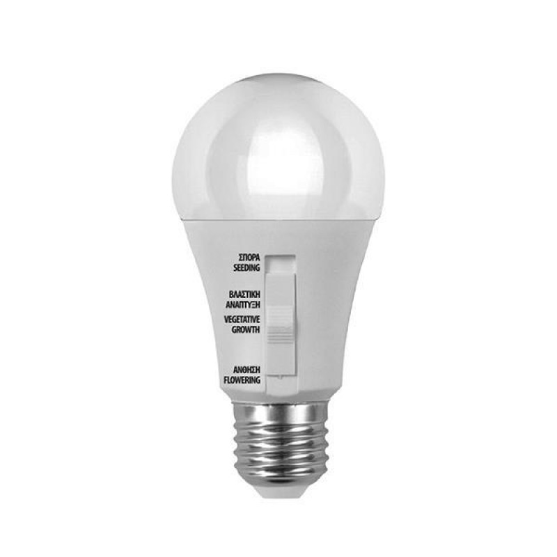 LED SMD PLANT GROWTH WITH DIP SWITCH 9W A60 E27 220-240V 147-84932