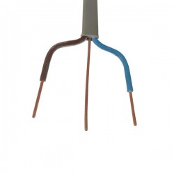 КАБЕЛ ДВУЖИЛЕН ПЛОСЪК СИВ 2X1+1MM² (100M)