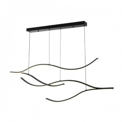 PENDANT LIGHT FIXTURES 30W 3000Κ 2262lm 30x1200x1450mm ALUMINIUM BLACK ARTE ILLUMINA WAVES 144-18006 PENDANT LIGHT FIXTURES 30W 3000Κ 2262lm 30x1200x1450mm ALUMINIUM BLACK ARTE ILLUMINA WAVES 144-18006
