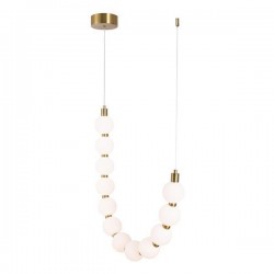 PENDANT LIGHT FIXTURES LED 12W 3000K 858lm 430X1890mm METAL BRASS WITH MILKY WHITE ARTE ILLUMINA TREA 144-18043 PENDANT LIGHT FIXTURES LED 12W 3000K 858lm 430X1890mm METAL BRASS WITH MILKY WHITE ARTE ILLUMINA TREA 144-18043