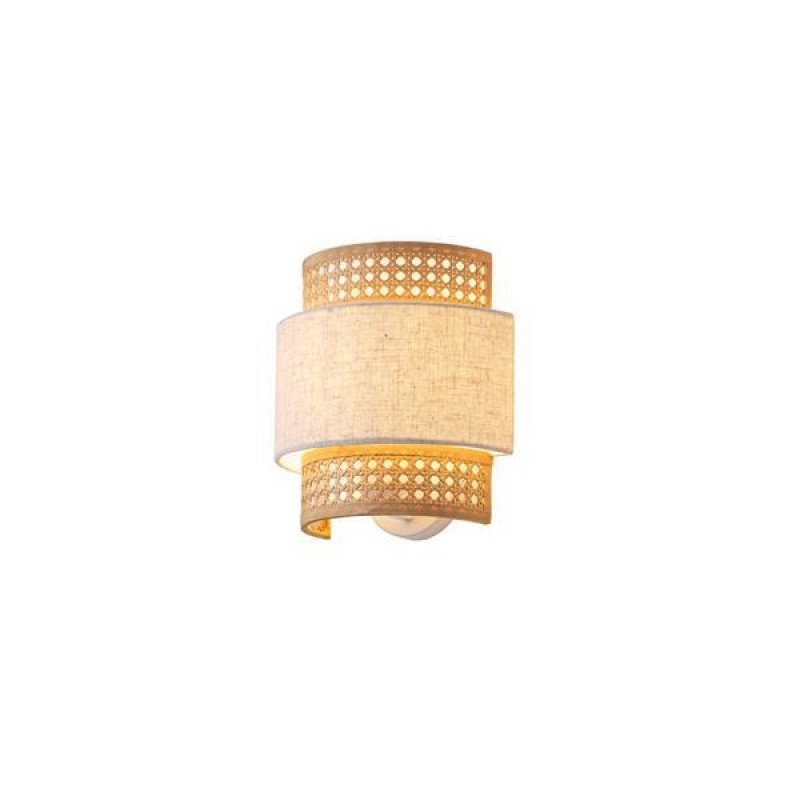 WALL LIGHT FIXTURE FABRIC 1XE27 MAX 15W 260X460mm  BEIGE MATT - WHITE ARTE ILLUMINA ISLA 144-33053