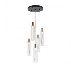 ВИСЯЩА ЛАМПА 5XSTЪКЛО 38W 3000K 4400LM Ф350X1930MM ARTE ILLUMINA VIAL ВИСЯЩА ЛАМПА 5XSTЪКЛО 38W 3000K 4400LM Ф350X1930MM ARTE ILLUMINA VIAL