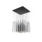 PENDANT LIGHT FIXTURES LED 72W 3000K 7200lm 800X1500m ALUMINIUM BLACK ARTE ILLUMINA CASCADE 144-16085