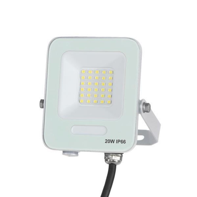 LED ПРОЖЕКТОР 20W БЯЛ IP66 6500K