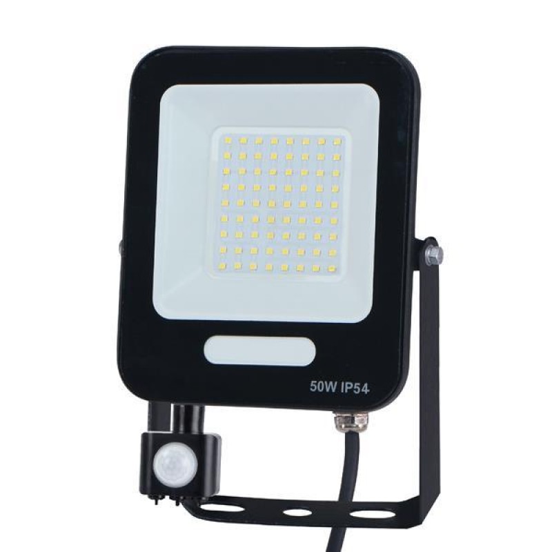 LED ПРОЖЕКТОР С ДЕТЕКТОР ЗА ДВИЖЕНИЕ 50W ЧЕРЕН IP66 4000K LED ПРОЖЕКТОР С ДЕТЕКТОР ЗА ДВИЖЕНИЕ 50W ЧЕРЕН IP66 4000K