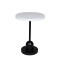 SIDE TABLE, METALIC, BLACK-WHITE, 35x30x48.5cm 810-00030
