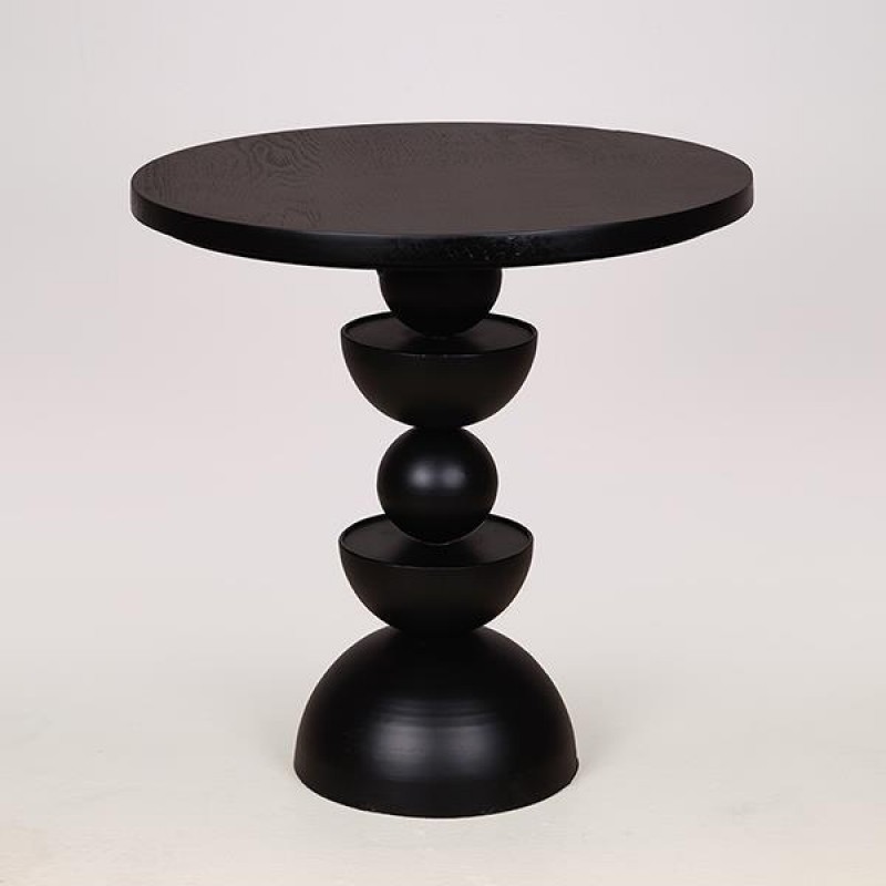 TABLE TOP SIDE TABLE, METAL, BLACK, 50X50X50.5cm 810-00073A