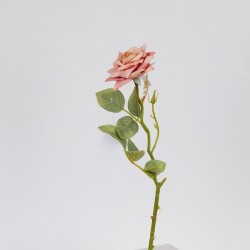 FLOWER/BRANCH, ROSE, PINK, 42cm 816-20016