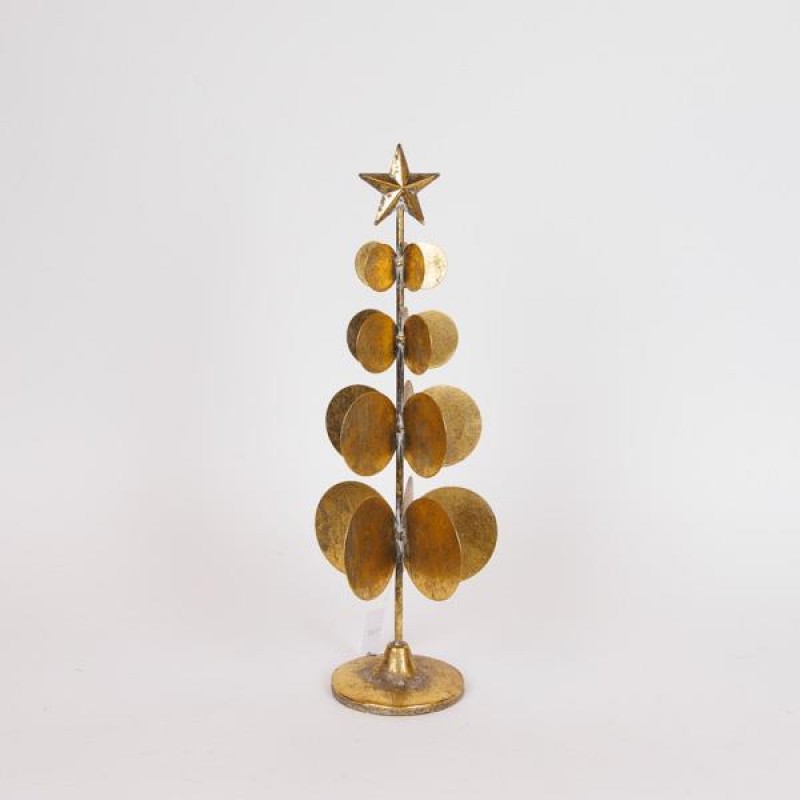 CHRISTMAS TREE, METALLIC, GOLD, 14.5x46.5cm 600-46606
