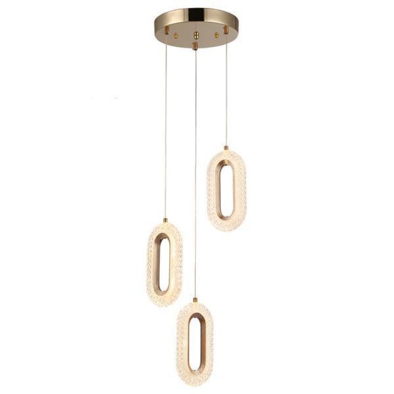 LIGHT FIXTURES ROUND PENDANT LED 26W 3000K  2254lm 310Χ1300mm ALUMINIUM  ROSE GOLD ARTE ILLUMINA KRIKO 144-16062
