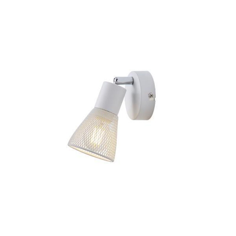 СПОТ БЯЛ С МРЕЖЕСТ АБАЖУР 1XE14 D80XH125MM ARTE ILLUMINA MESHY СПОТ БЯЛ С МРЕЖЕСТ АБАЖУР 1XE14 D80XH125MM ARTE ILLUMINA MESHY