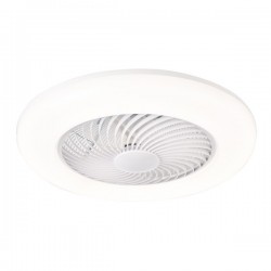 ДЕКОРАТИВНА ТАВАННА ЛАМПА С ВЕНТИЛАТОР БЯЛА Ф55 С DC МОТОР 15W С LED 50W ДЕКОРАТИВНА ТАВАННА ЛАМПА С ВЕНТИЛАТОР БЯЛА Ф55 С DC МОТОР 15W С LED 50W