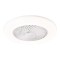 ДЕКОРАТИВНА ТАВАННА ЛАМПА С ВЕНТИЛАТОР БЯЛА Ф55 С DC МОТОР 15W С LED 50W