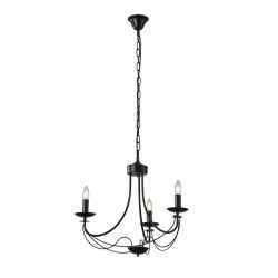 PENDANT LIGHT 3LIGHTS BLACK WITH CLEAR GLASS 3XE14 MAX 15W 470X600mm ARTE ILLUMINA KRISTALLO 144-47012 PENDANT LIGHT 3LIGHTS BLACK WITH CLEAR GLASS 3XE14 MAX 15W 470X600mm ARTE ILLUMINA KRISTALLO 144-47012