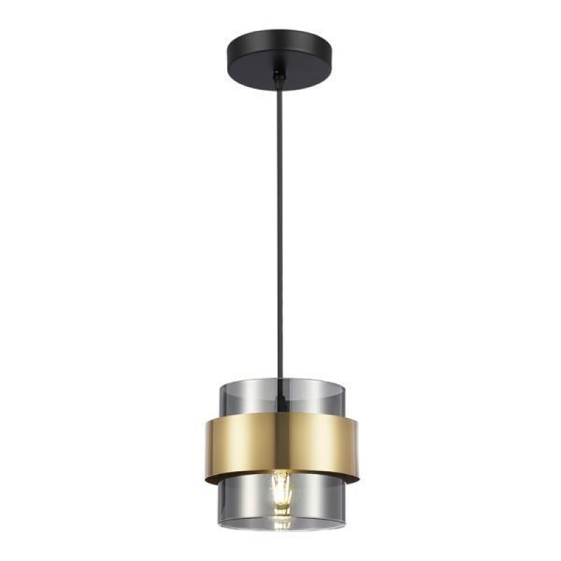 PENDANT LIGHTS FIXTURE 1XE27 180X1205mm Max 15W BLACK GOLD ARTE ILLUMINA RELIAC 144-28540