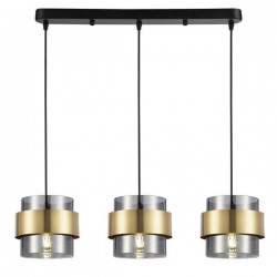 PENDANT LIGHT 3LIGHTS 3XE27 180X1215mm Max 15W,BLACK GOLD ARTE ILLUMINA RELIAC 144-28542 PENDANT LIGHT 3LIGHTS 3XE27 180X1215mm Max 15W,BLACK GOLD ARTE ILLUMINA RELIAC 144-28542