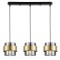 PENDANT LIGHT  3LIGHTS 3XE27 180X1215mm Max 15W,BLACK GOLD ARTE ILLUMINA RELIAC 144-28542