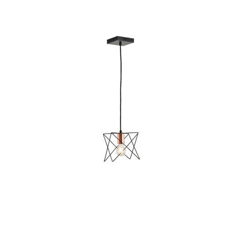 PENDANT LIGHT FIXTURES  1XE27  MAX 15W 175X175X1240mm METAL/BLACK ARTE ILLUMINA OGGI 144-46024