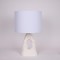 TABLE LAMP, WITH LINEN SHADE, CERAMIC, WHITE, 33x55cm 814-50014