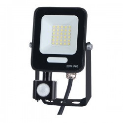 PROJECTOR LED SMD WITH ROTADED MOVEMENT DETECTOR 20W BLACK IP54 3000K PLUS 147-69065 PROJECTOR LED SMD WITH ROTADED MOVEMENT DETECTOR 20W BLACK IP54 3000K PLUS 147-69065