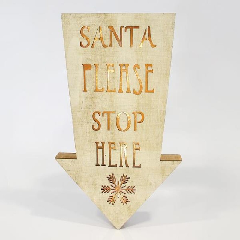 ARROW, WOODEN LIGHTED  9 WARM WHITE LED, 35X20cm 600-40186