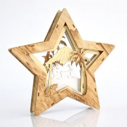 LIGHTED TABLE DECORATIVE STAR WITH DEER, 10 LED, BATTERY OPERATED, 32x32,5cm 600-40579 LIGHTED TABLE DECORATIVE STAR WITH DEER, 10 LED, BATTERY OPERATED, 32x32,5cm 600-40579
