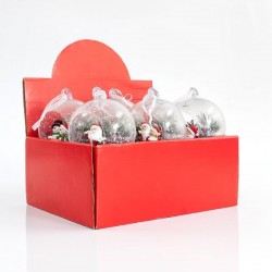 DISPLAY BOX, PLASTIC BALLS, IN 6 DESIGNS, 6pcs, WITH LIGHT, 10x9x11,5cm, PRICE PER PIECE 600-40637 DISPLAY BOX, PLASTIC BALLS, IN 6 DESIGNS, 6pcs, WITH LIGHT, 10x9x11,5cm, PRICE PER PIECE 600-40637