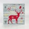 CANVAS PICTURE WITH DEER DESIGN, 25X25X3cm, WITH 15 LED, BATTERY OPERATED 600-41503