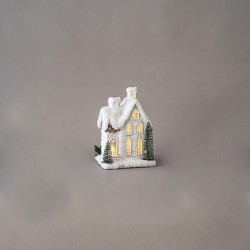 SNOWY LIGHTED HOUSE, 4 LED, BATTERY OPERATED, 19x17x31cm 600-45001 SNOWY LIGHTED HOUSE, 4 LED, BATTERY OPERATED, 19x17x31cm 600-45001