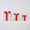 LIGHTED GIFTS, WHITE WITH RED RIBBON, 15-20-25cm 600-45622