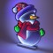 SNOWMAN 35x1,5x46cm, DECORATIVE DESIGN MIRROR WITH LED TAPE, ADAPTOR, 246 LED, MULTI LED, LEAD WIRE 3m, IP20 600-46603