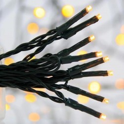 LINE, 320 LED 5mm, 31V, CONNECTOR TIL 3, WITH ADAPTOR, LEAD WIRE 300cm, GREEN WIRE, WARM WHITE LED, PER 5cm, IP44 601-11555