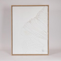 КАНВАС СТЕННО ИЗКУСТВО С ФИГУРИ В БЯЛО 60X80 СМ