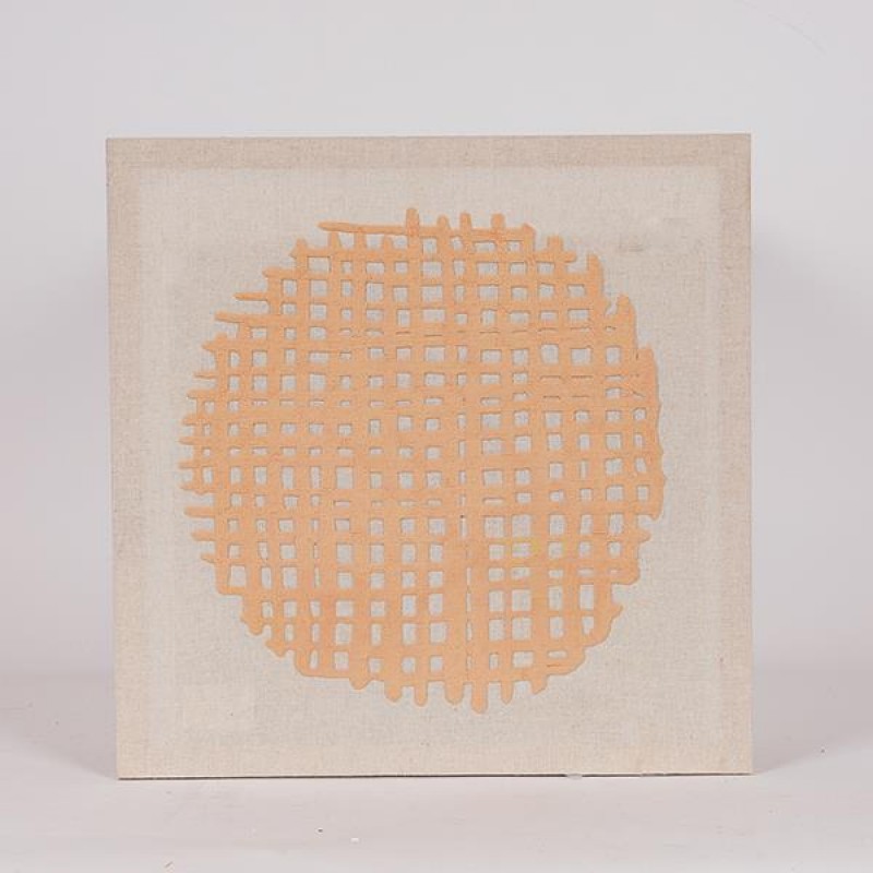 КАНВАС СТЕННА ДЕКОРАЦИЯ С РЕЛИЕФЕН КРЪГЛ ДИЗАЙН БЯЛО - БЕЖОВО 35.5X2X35.5CM КАНВАС СТЕННА ДЕКОРАЦИЯ С РЕЛИЕФЕН КРЪГЛ ДИЗАЙН БЯЛО - БЕЖОВО 35.5X2X35.5CM