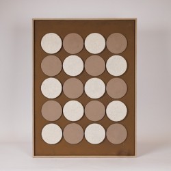 КАНВАС СТЕННА КАРТИНА С 3D ДИЗАЙН КАФЯВО - БЕЖОВО 60X80CM
