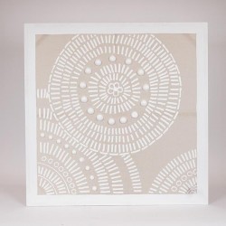 КРЪГЛА СТЕННА ДЕКОРАЦИЯ CANVAS CIRCLE PATTERNS БЯЛО-БЕЖОВО 80X80 СМ КРЪГЛА СТЕННА ДЕКОРАЦИЯ CANVAS CIRCLE PATTERNS БЯЛО-БЕЖОВО 80X80 СМ