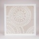 КРЪГЛА СТЕННА ДЕКОРАЦИЯ CANVAS CIRCLE PATTERNS БЯЛО-БЕЖОВО 80X80 СМ