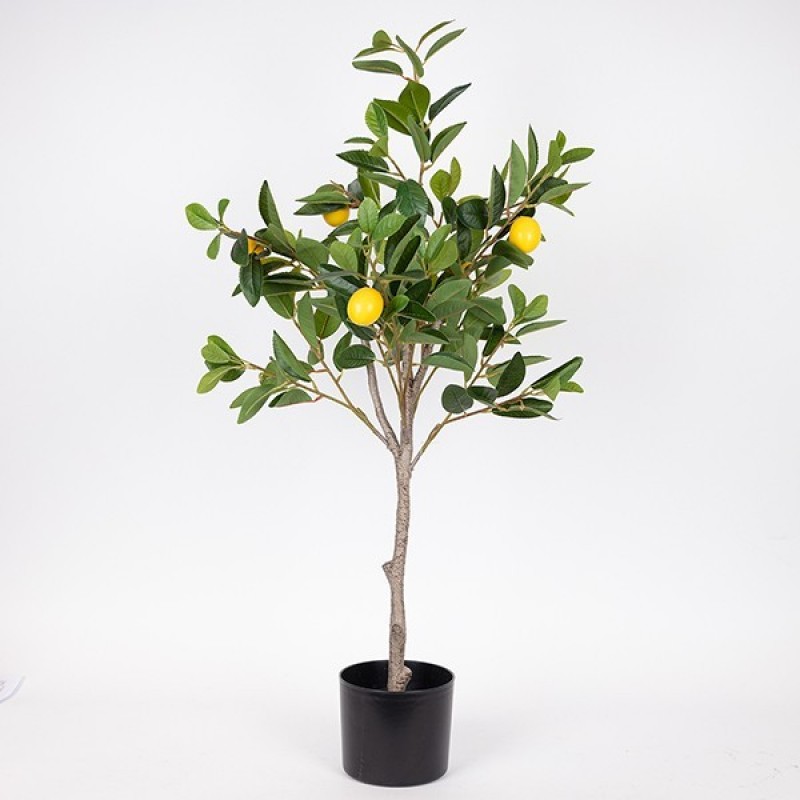 ARTIFICIAL LEMON TREE, WITH PLASTIC POT, FABRIC-PLASTIC-IRON, 90cm 816-50056