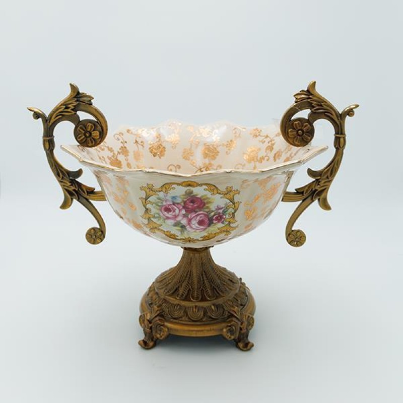 СЛАДКАРНИЦА КЕРАМИЧНА БЕЖ - ЗЛАТО 42.5X27.5X24CM СЛАДКАРНИЦА КЕРАМИЧНА БЕЖ - ЗЛАТО 42.5X27.5X24CM