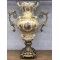 ПОРЦЕЛАНОВА ВАЗА БЕЖ - ЗЛАТО 38X16.5X54 СМ
