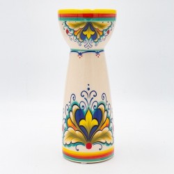 КЕРАМИЧЕН СВЕЩНИК БЕЖОВ 10.3X10.3X26CM
