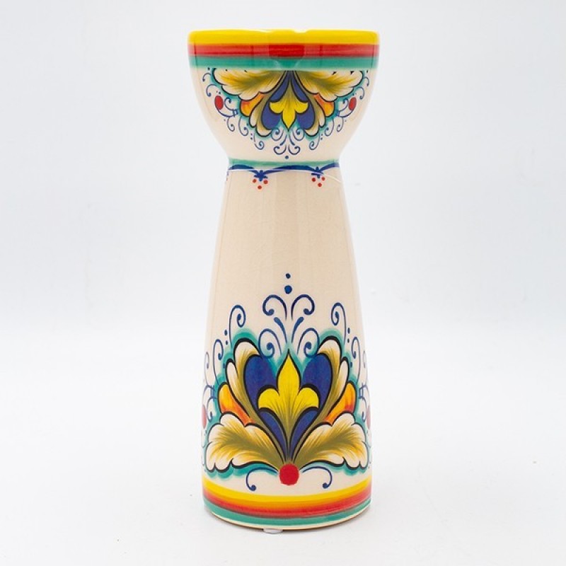 КЕРАМИЧЕН СВЕЩНИК БЕЖОВ 10.3X10.3X26CM
